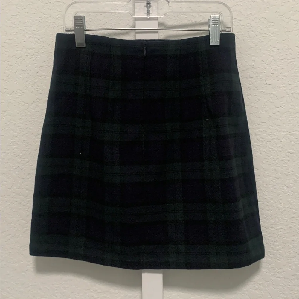 Brandy Melville Blue Green Plaid Mini Skirt - Picture 4 of 8